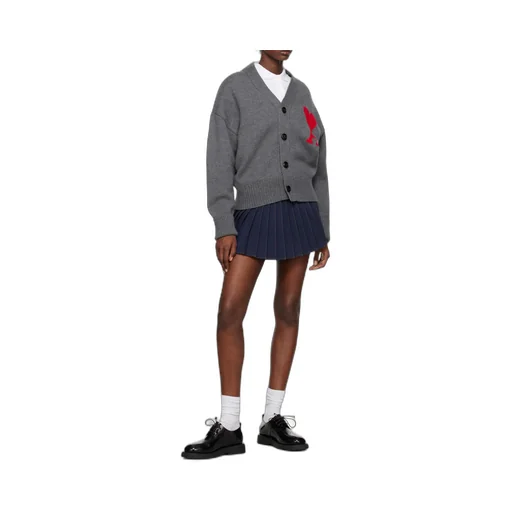 Ami De Coeur Intarsia-Knitted Cardigan