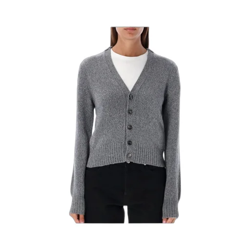 Heart Embroidered Button-Up Cardigan