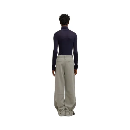 Pleated Wide-Leg Cargo Pants