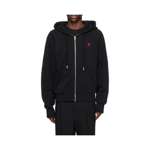Ami De Coeur Logo Embroidered Zip-Up Hoodie