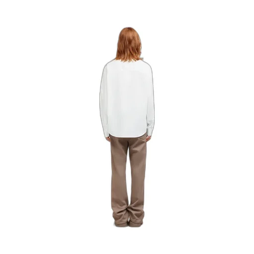 Curved Hem Long-Sleeved Shirt