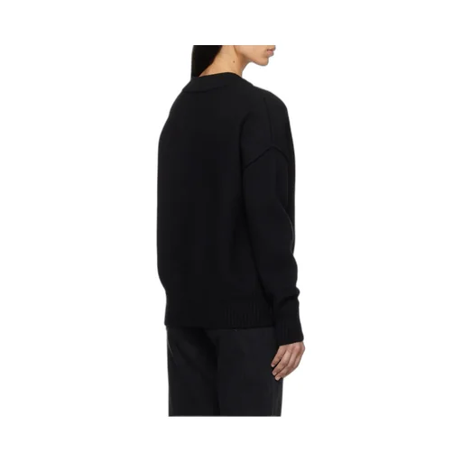 Ami De Coeur Logo Intarsia Knitted Buttoned Cardigan