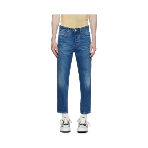 Logo Patch Straight-Leg Jeans