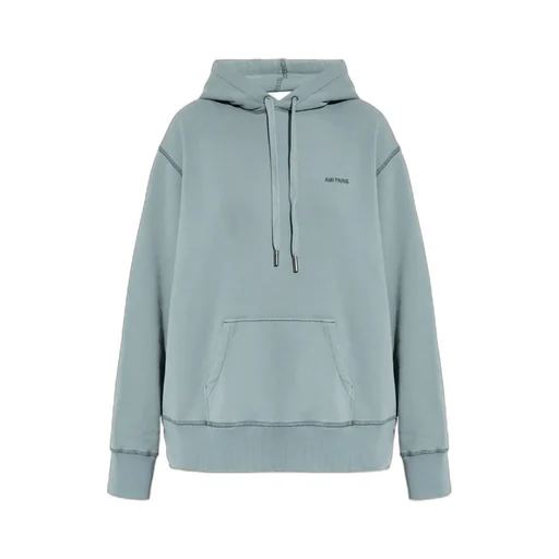 Logo Embroidered Drawstring Hoodie