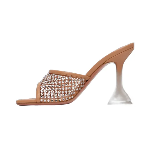 Lupita Crystal Mesh High-Heeled Sandals