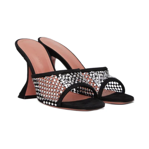 Lupita Crystal Mesh High-Heeled Sandals