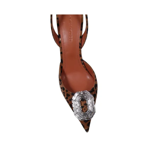 Camellia Sling 90 Suede Leopard Slingbacks