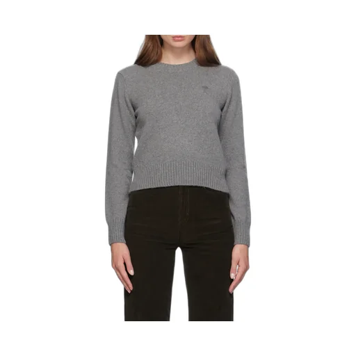 Ami De Coeur Logo-Embroidered Knit Cropped Jumper