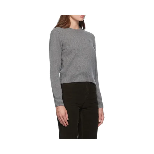 Ami De Coeur Logo-Embroidered Knit Cropped Jumper