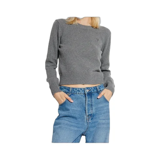 Ami De Coeur Logo-Embroidered Knit Cropped Jumper