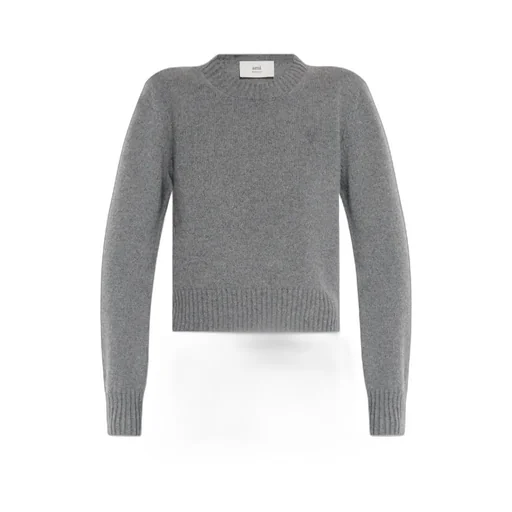 Ami De Coeur Logo-Embroidered Knit Cropped Jumper