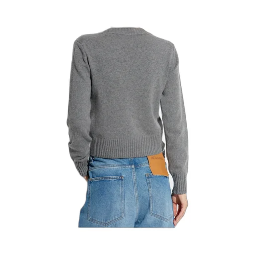 Ami De Coeur Logo-Embroidered Knit Cropped Jumper