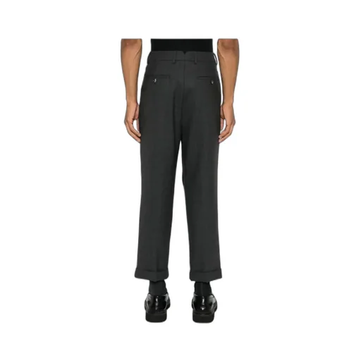 Pleated Tapered-Leg Trousers