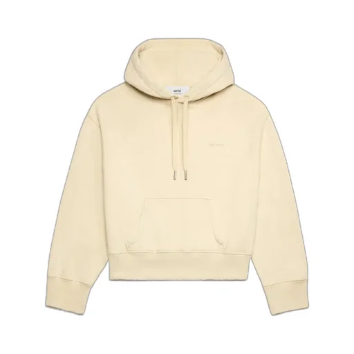 Ami Logo Embroidered Drawstring Hoodie