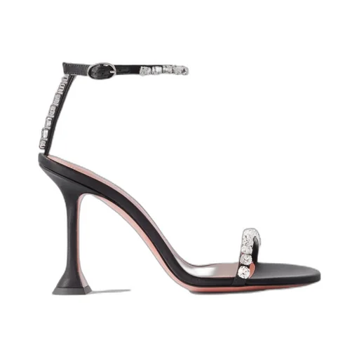 Gigi Crystal-Embellished Heeled Sandals