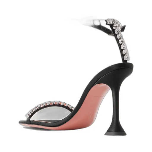 Gigi Crystal-Embellished Heeled Sandals