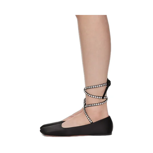 Ane Lace Up Ballerina Flats