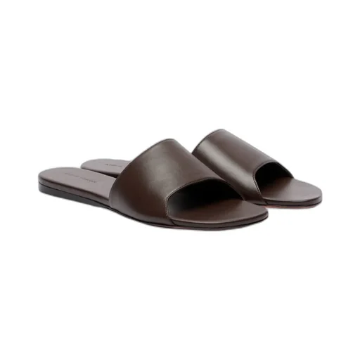 Open-Toe Flat Slippers
