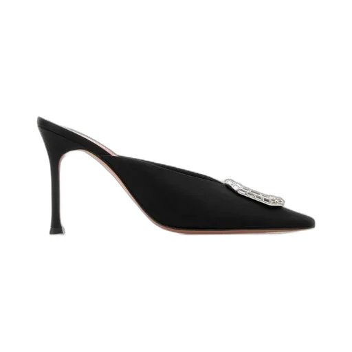 Pointed High-Heeled Mules
