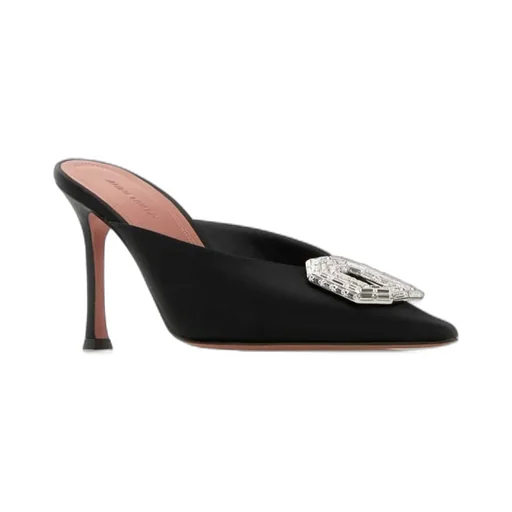 Pointed High-Heeled Mules