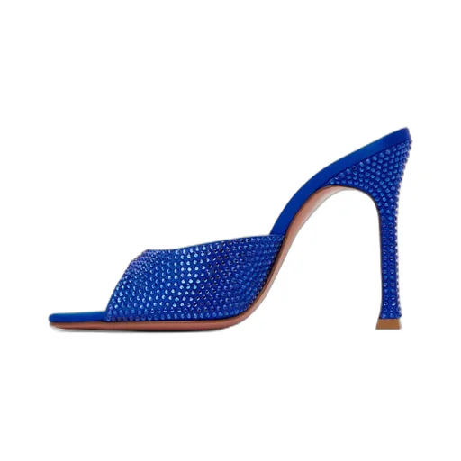Alexa Crystal Slipper High-Heeled Sandals