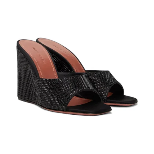 Lupita Crystal Open-Toe Wedges