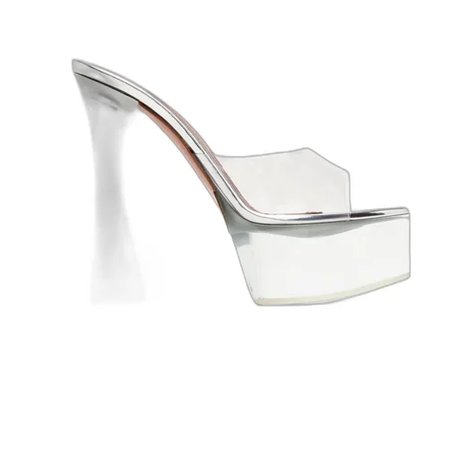 Dalida Glass High-Heeled Sandals