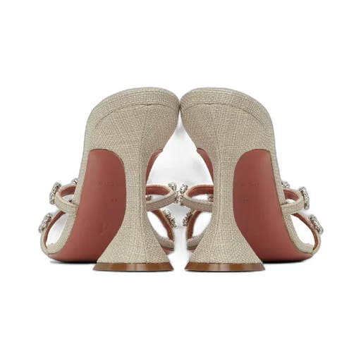 Lily Slipper's Crystal-Trimmed High-Heeled Sandals