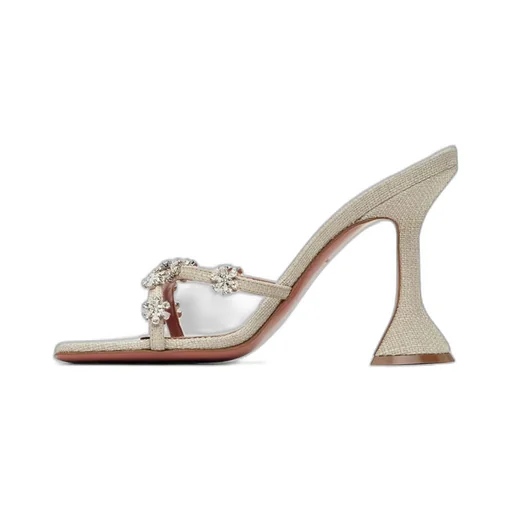Lily Slipper's Crystal-Trimmed High-Heeled Sandals