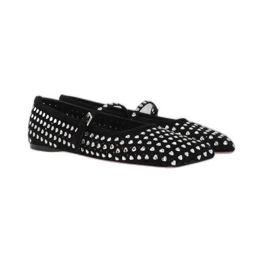 Crystal Heart Ballet Flats