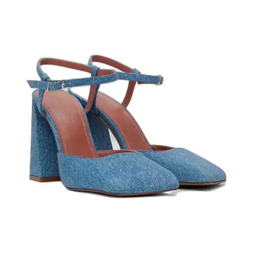 Charlotte Pump Block Printed Denim