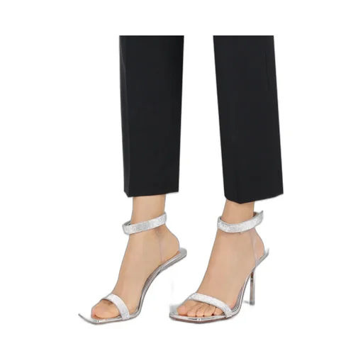 Square-Headed High-Heeled Sandals