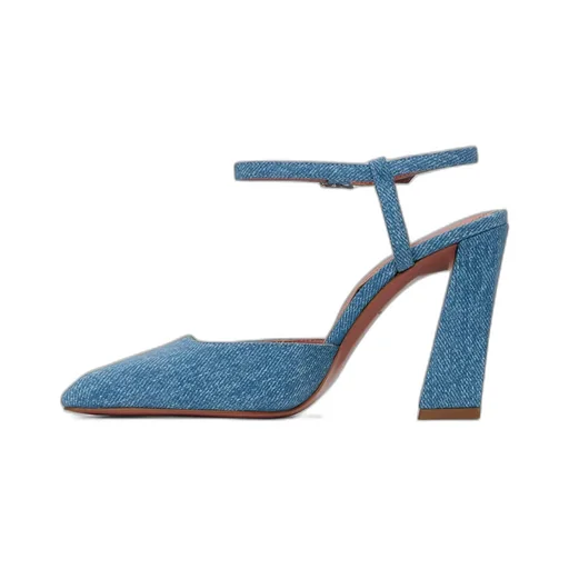 Charlotte Pump Block Printed Denim