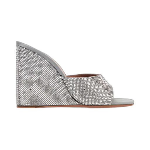 Embellished Wedge Mules