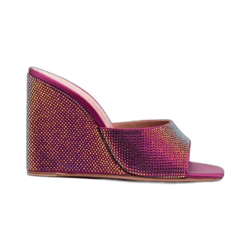 Lupita Crystal Wedge Mules
