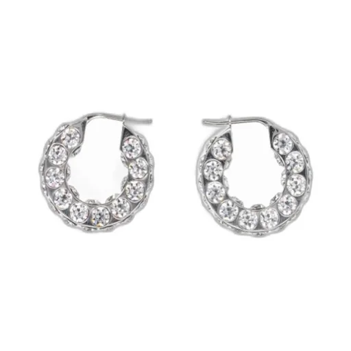 Crystal Decorated Ring Earrings
