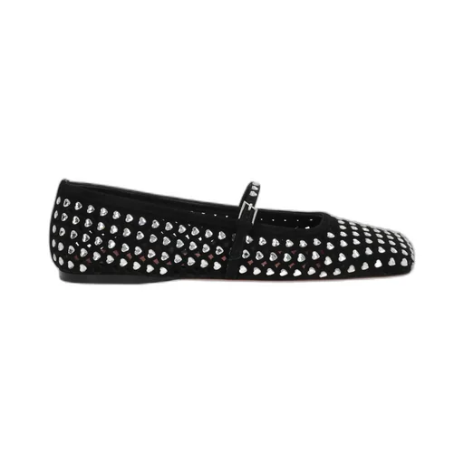 Crystal Heart Ballet Flats