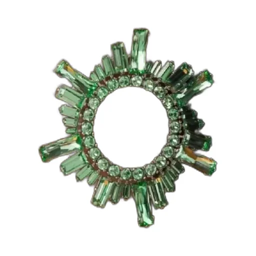 Begum Green Crystal Earrings