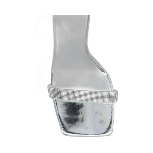 Square-Headed High-Heeled Sandals