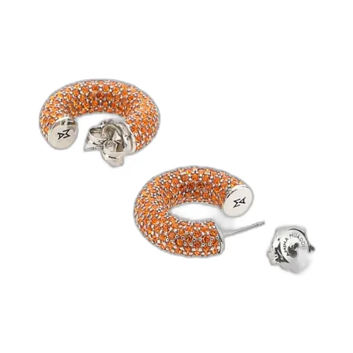 Crystal-Embellished Hoop Earrings