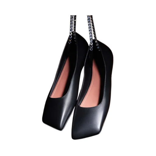 Lace-Up Flat Napa Leather Shoes