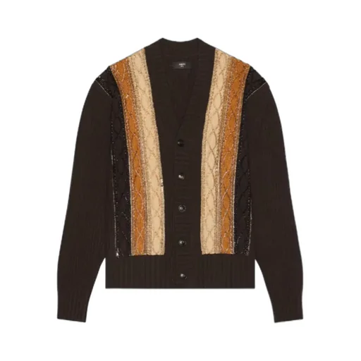 Embellished Striped Cardigan