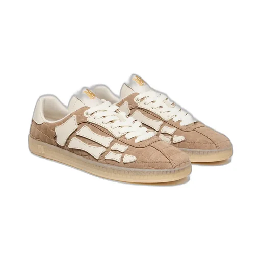Crocodile-Embossed Skeleton Trainers