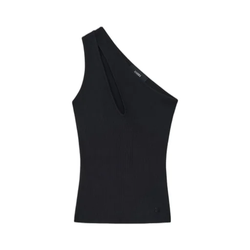 One-Shoulder Keyhole Top