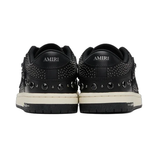 Perforated Studded Lace-Up Sneakers