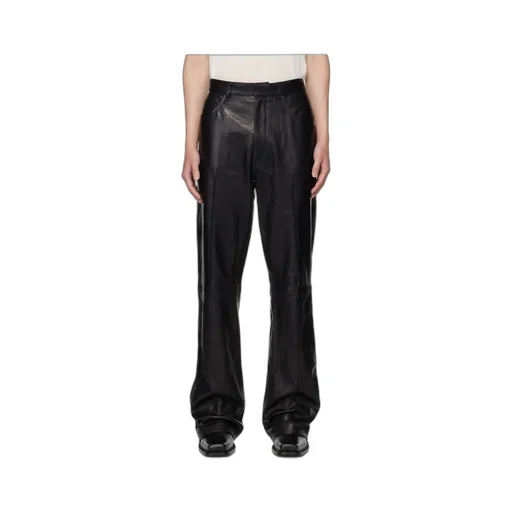 Leather Bootcut Trousers