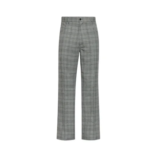 Checked Flared Trousers