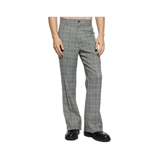Checked Flared Trousers