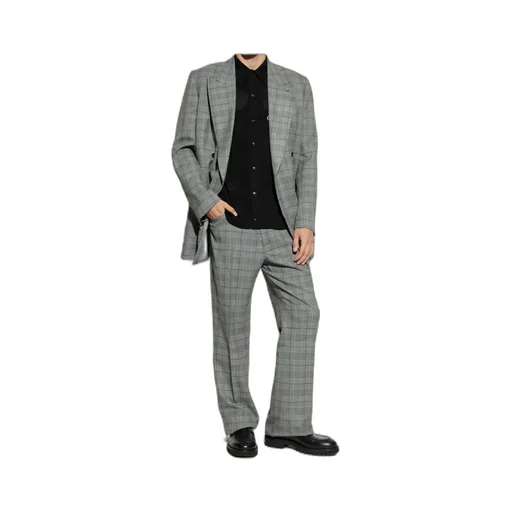 Checked Flared Trousers