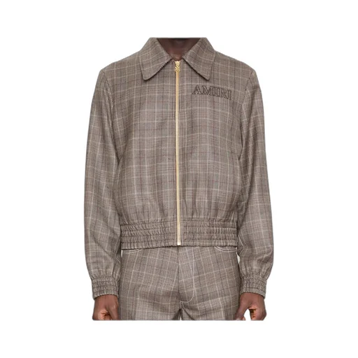 Zip-Up Checked Jacket